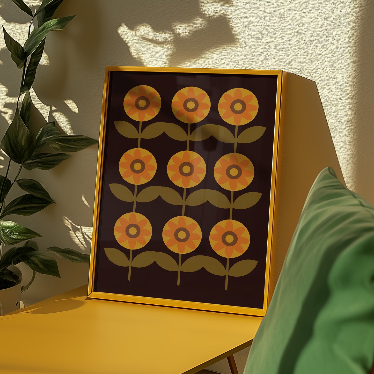 3 Row Flower II Print