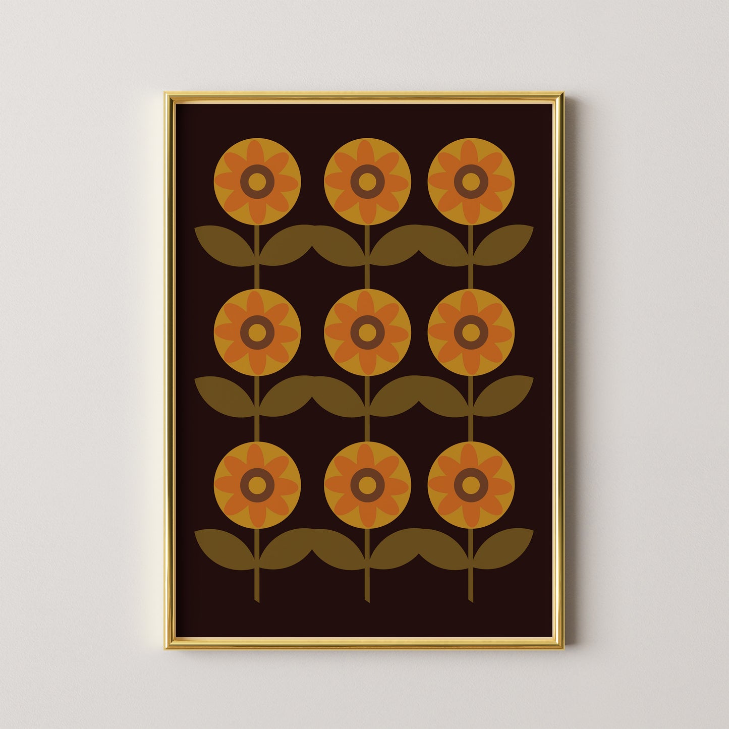 3 Row Flower II Print