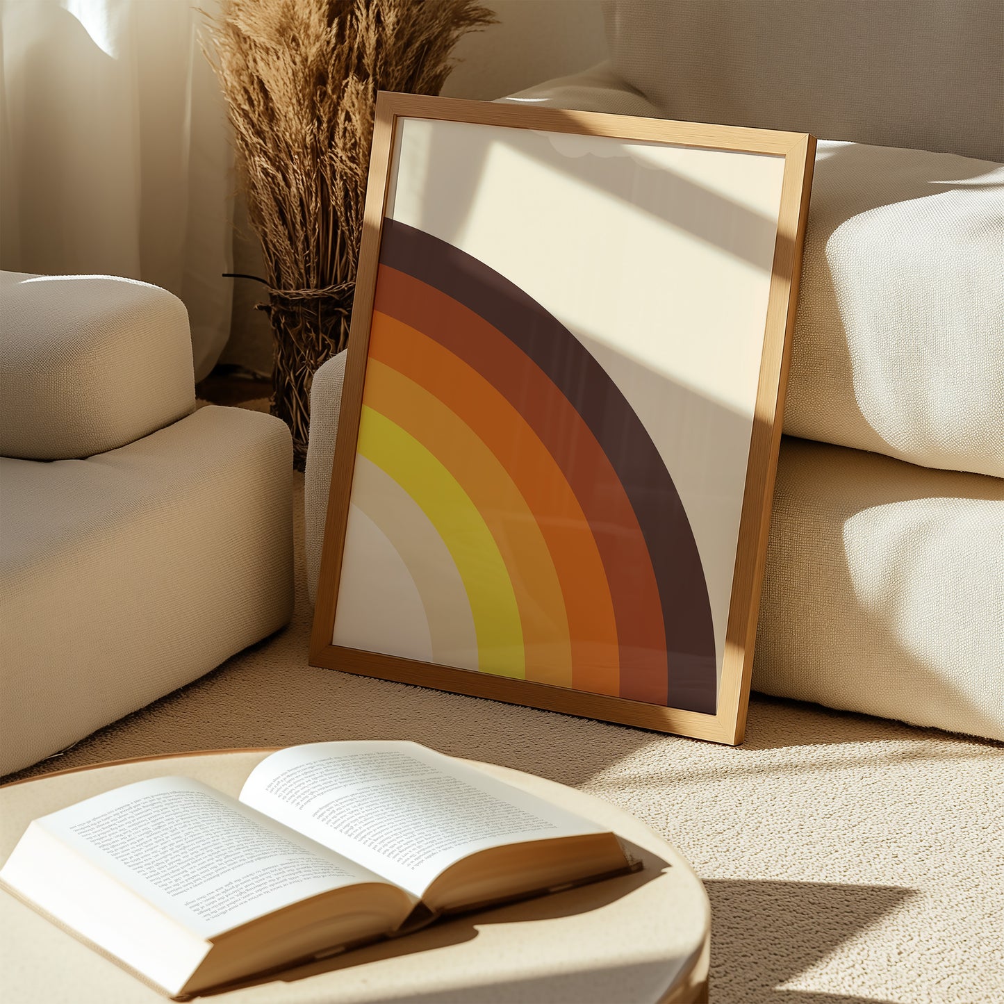 70's Half Rainbow Print