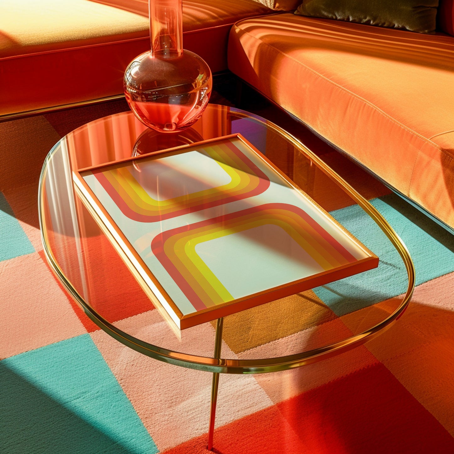 70's Half Rectangle Print