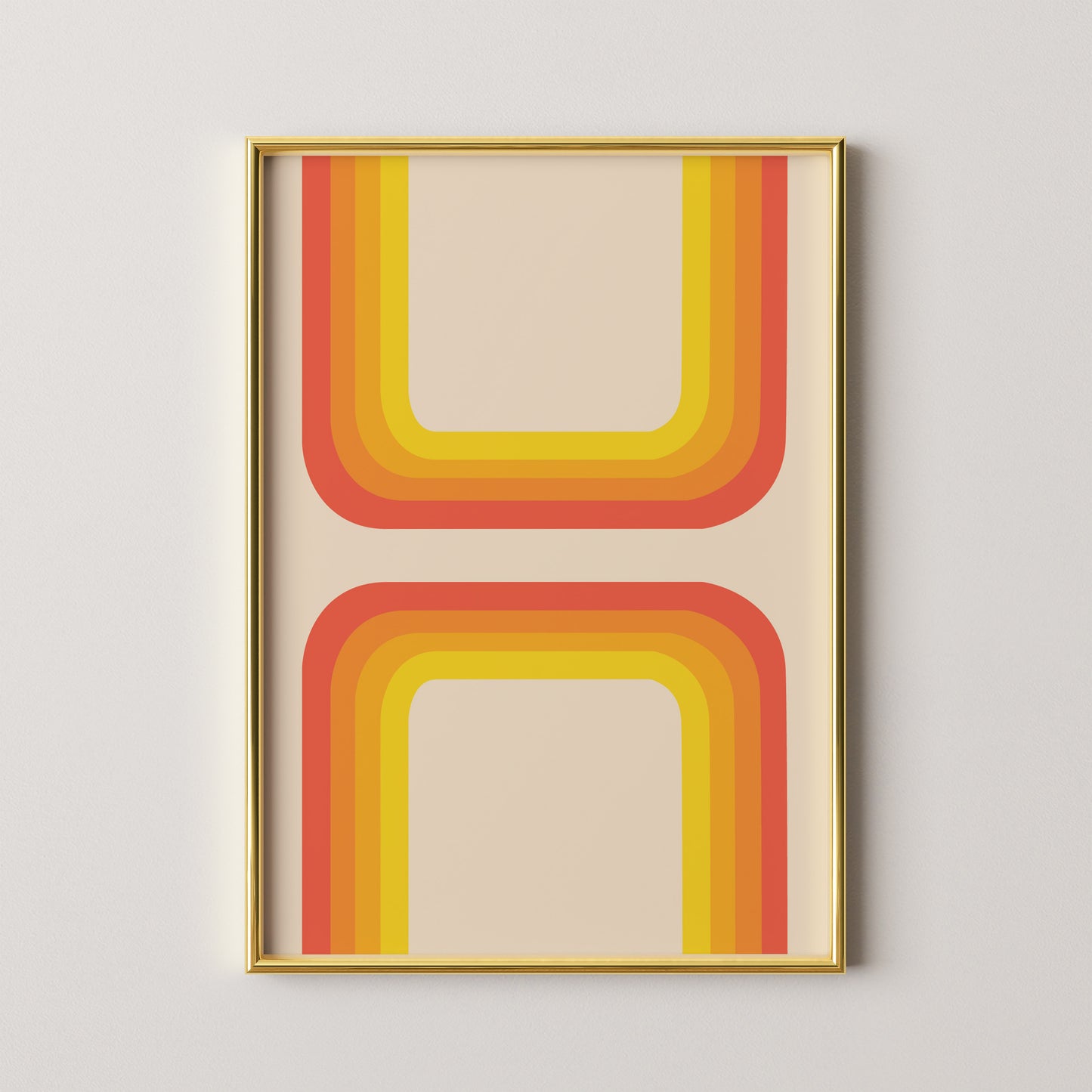 70's Half Rectangle Print