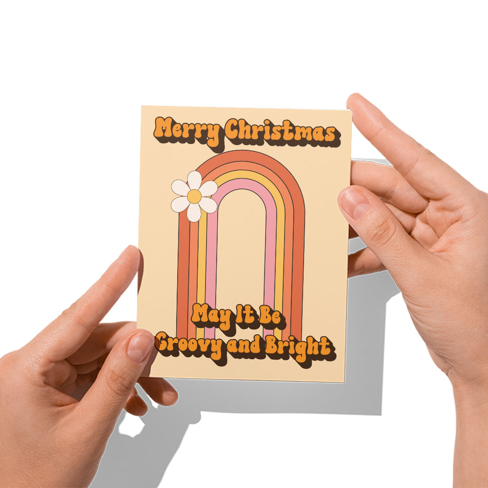 Merry Christmas May It Be Groovy and Bright Card