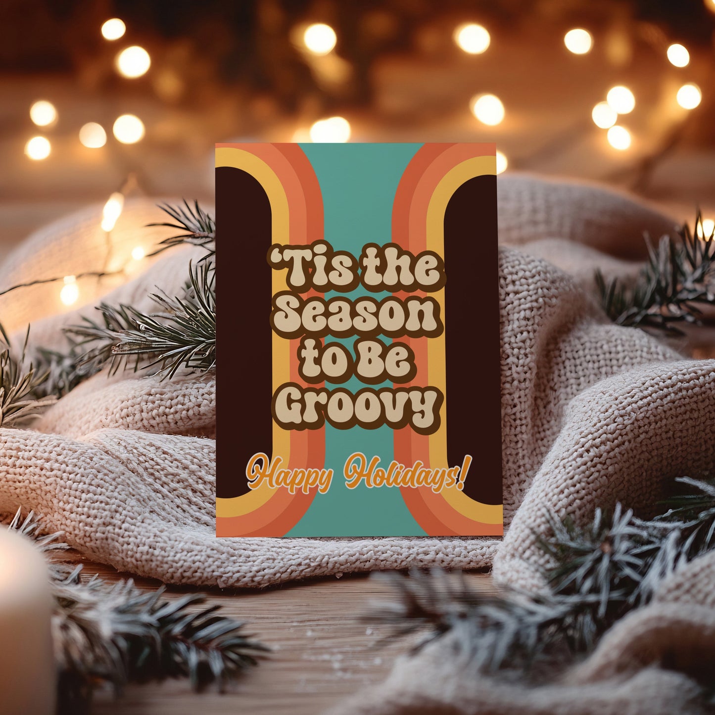 'Tis The Season To Be Groovy Card