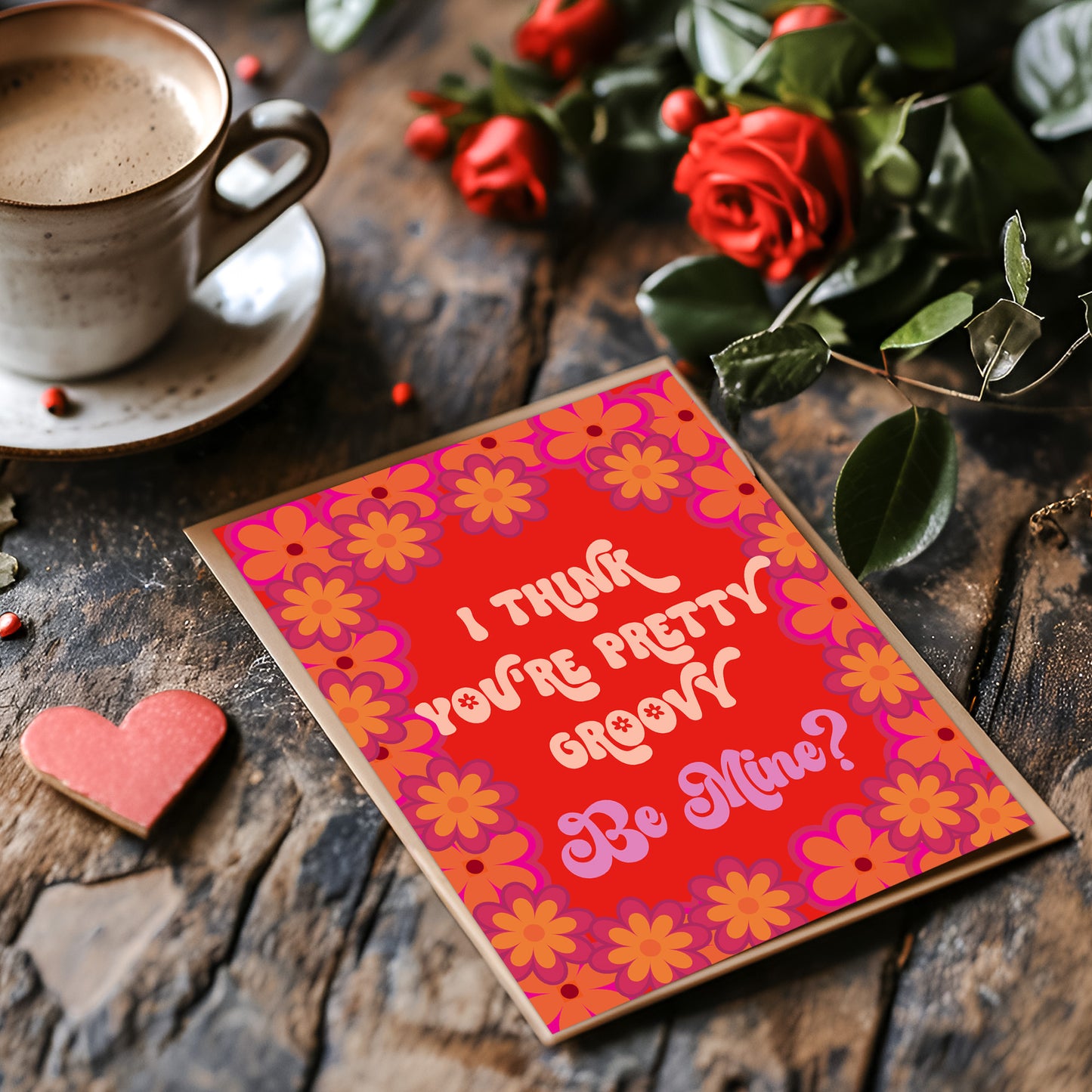 I Think You're Pretty Groovy. Be Mine? Card