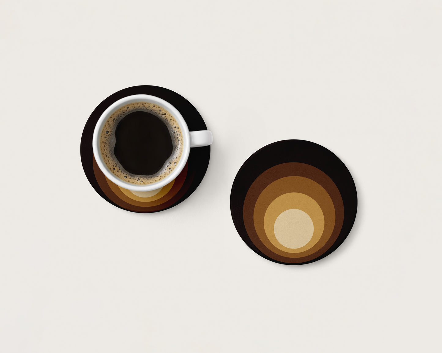 Brown Circles Coaster