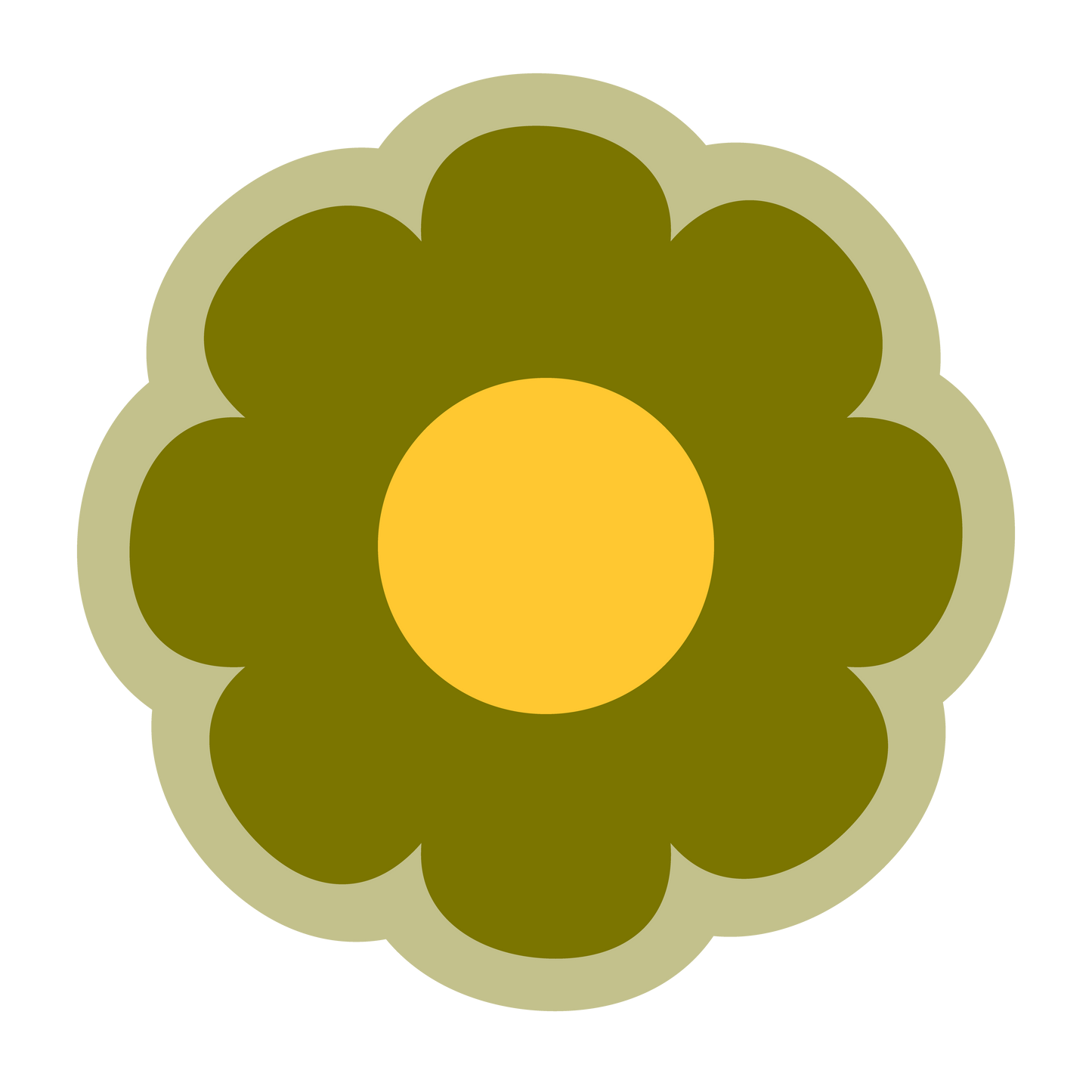 Green Flower Bumper Sticker