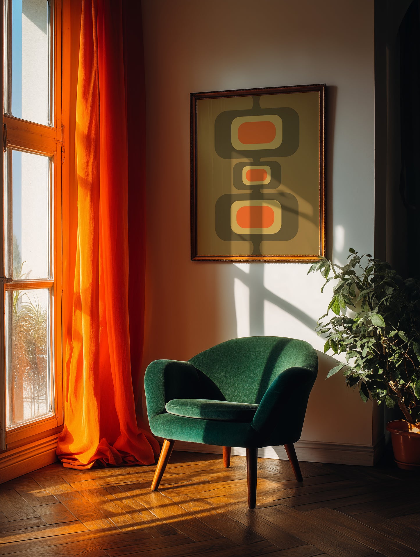 Green and Orange Rectangles