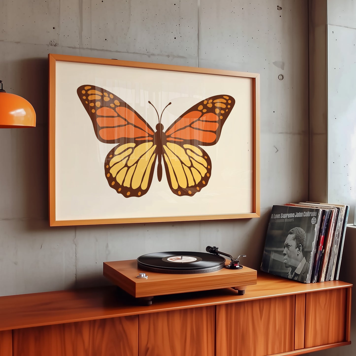 Orange and Yellow Butterfly Print