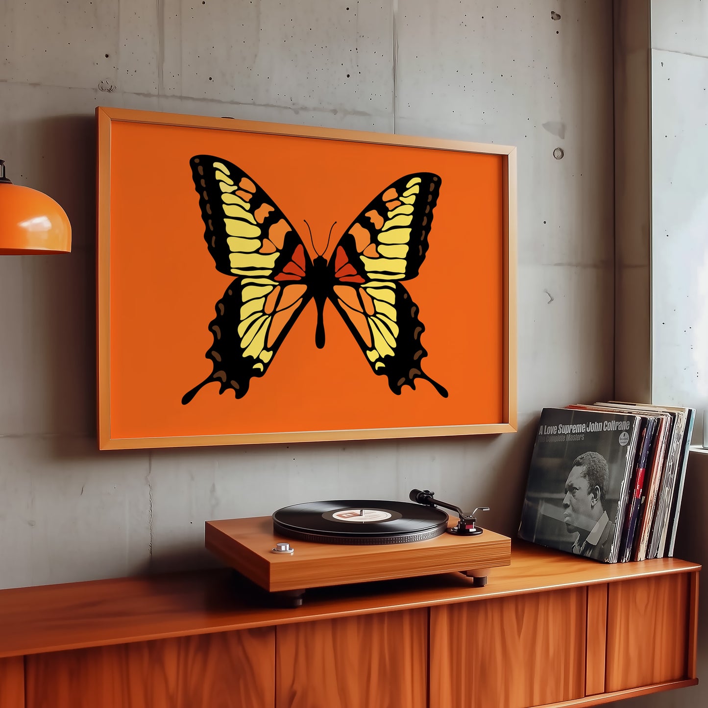 Orange Butterfly Print
