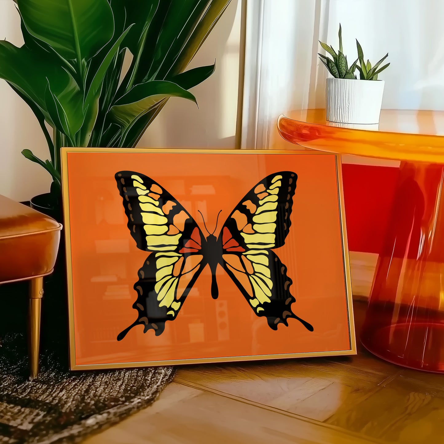 Orange Butterfly Print