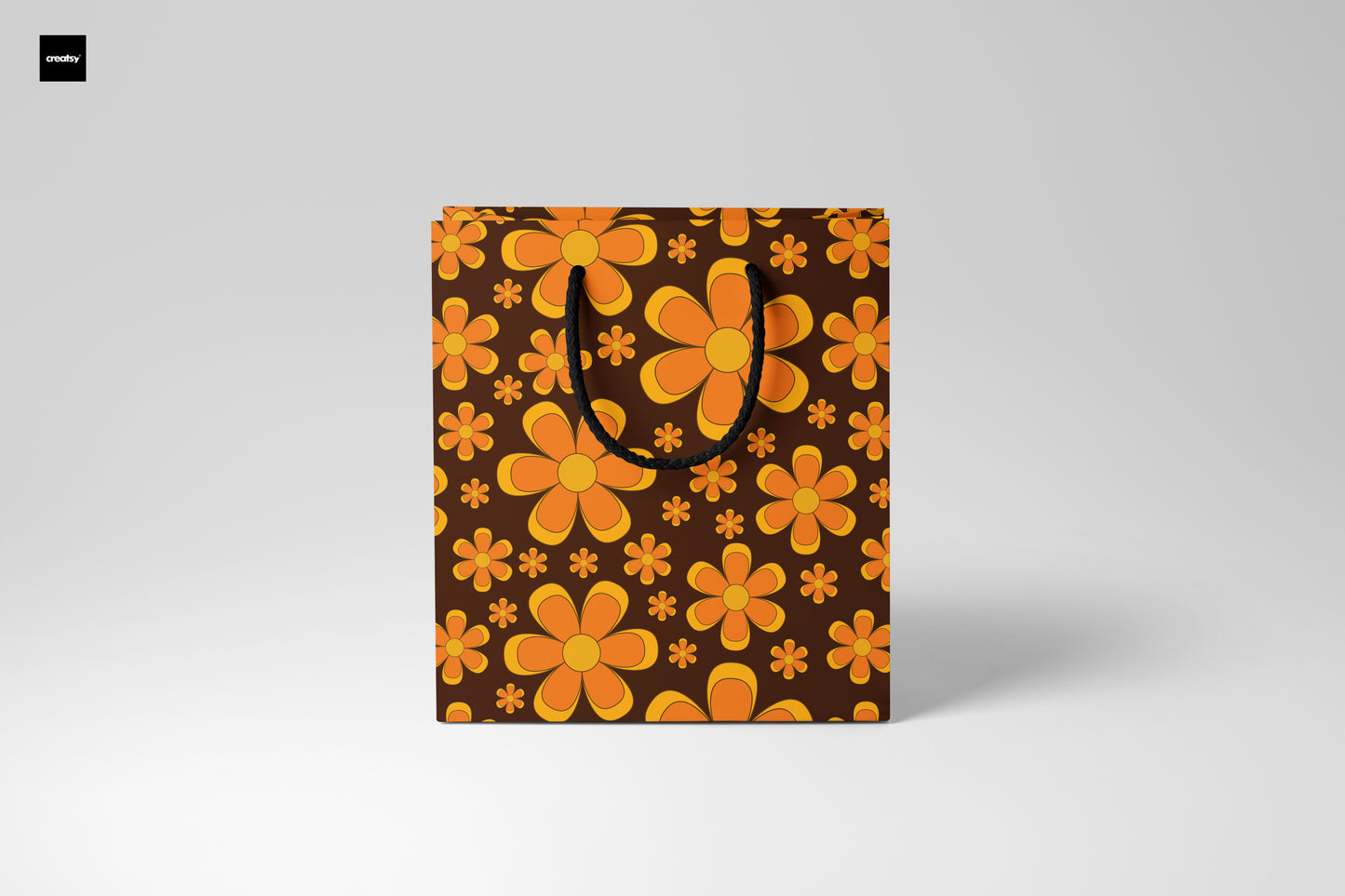 Orange Flowers Gift Bag