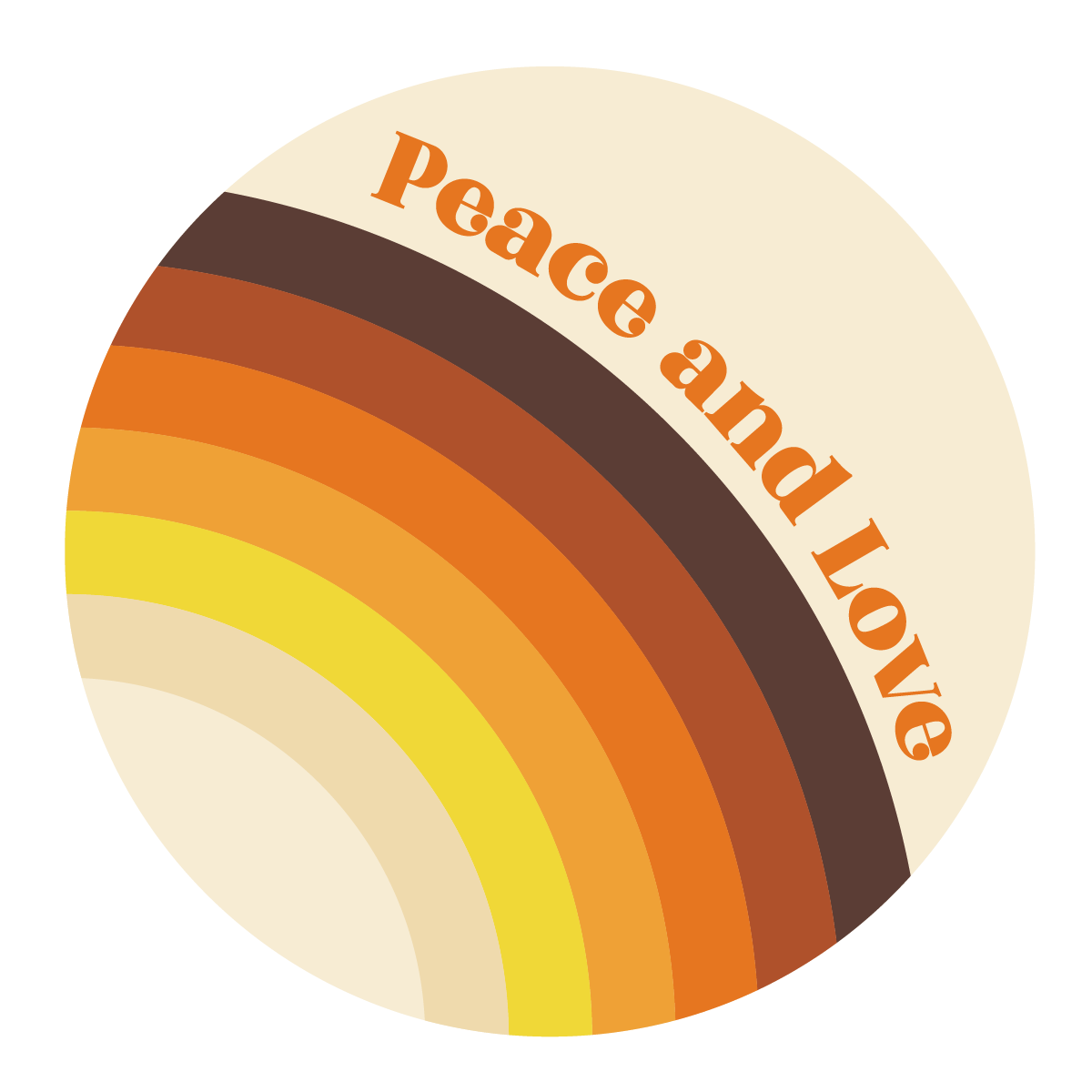 Peace and Love Bumper Sticker