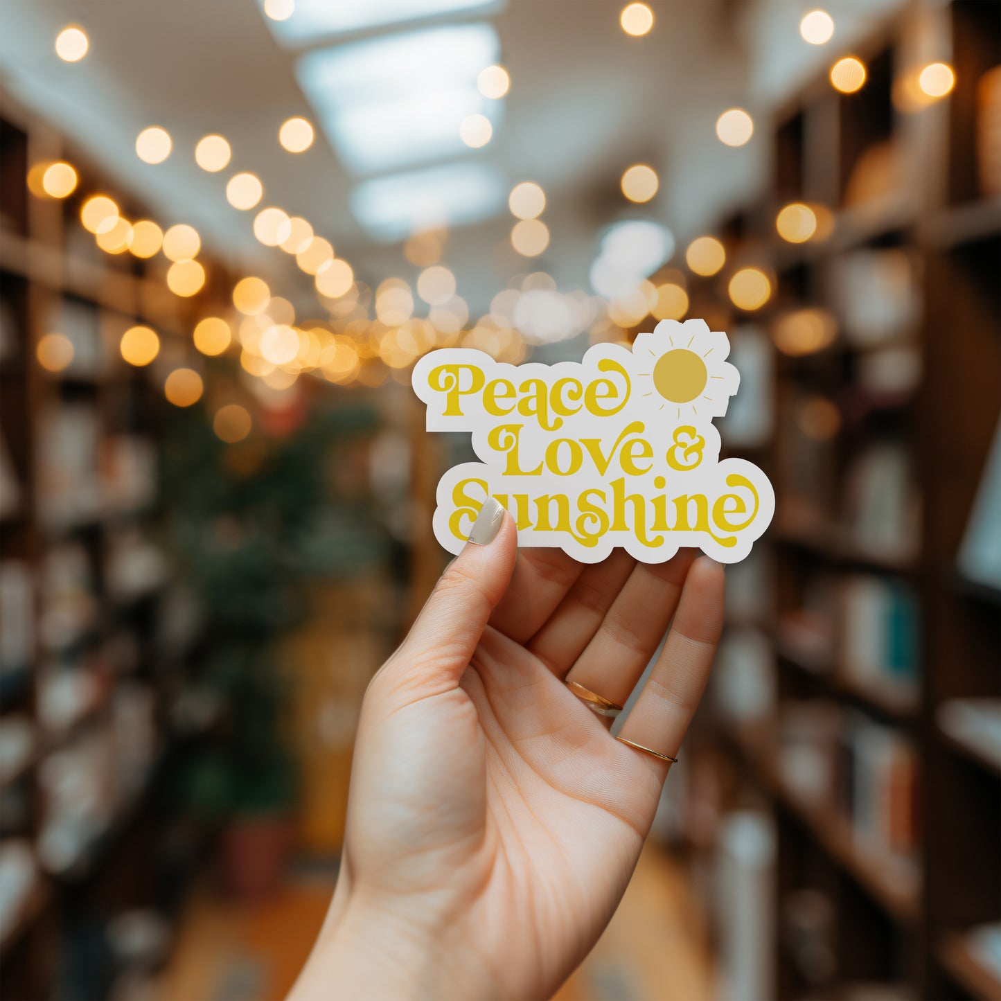 Peace Love & Sunshine Bumper Sticker