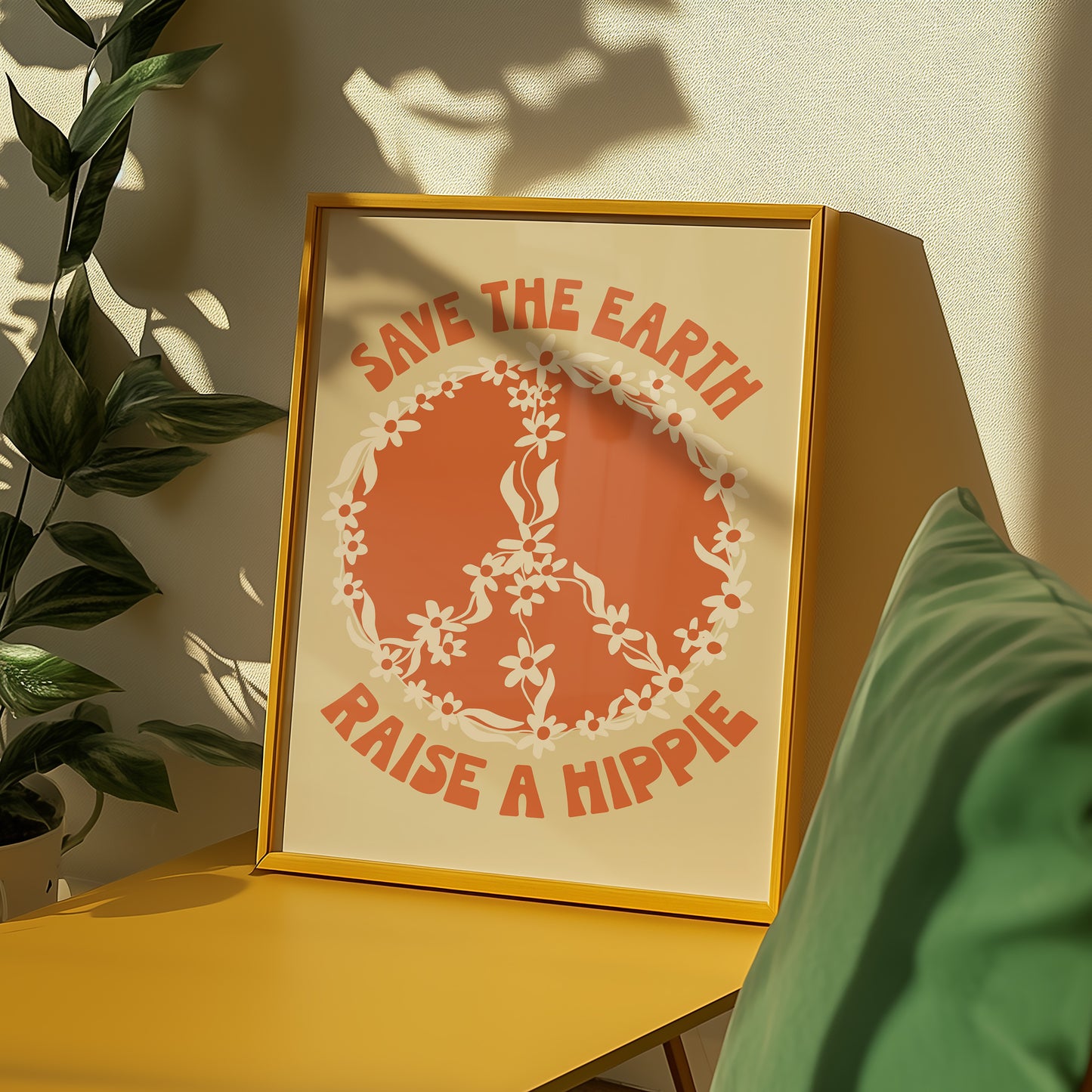 Save The Earth Raise A Hippie Print