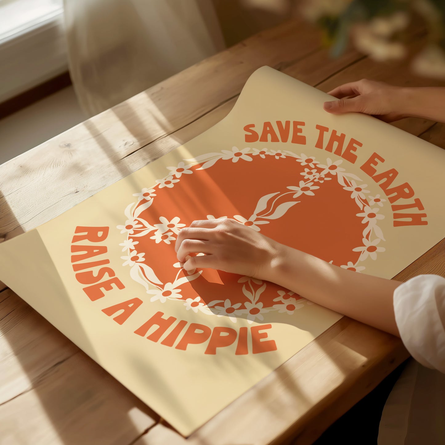 Save The Earth Raise A Hippie Print