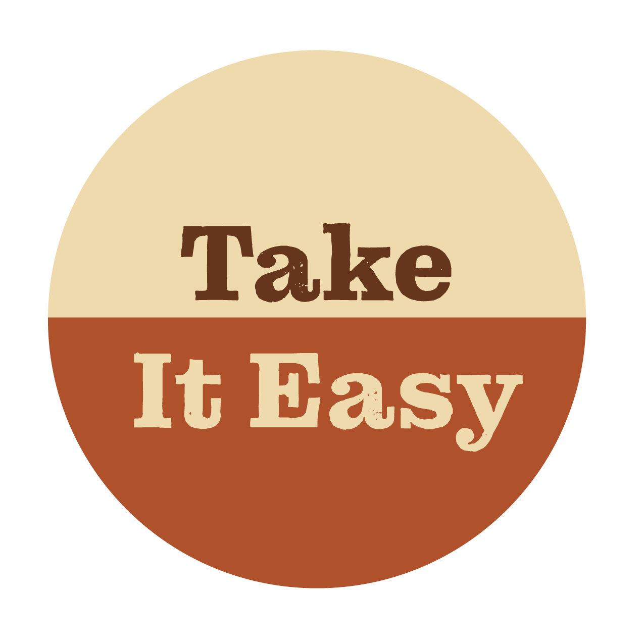 Take It Easy Round Bumper Sticker