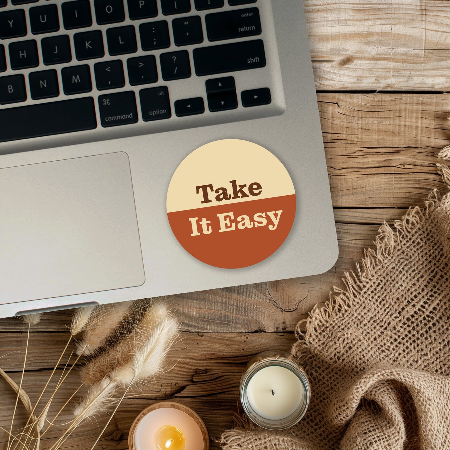 Take It Easy Round Bumper Sticker