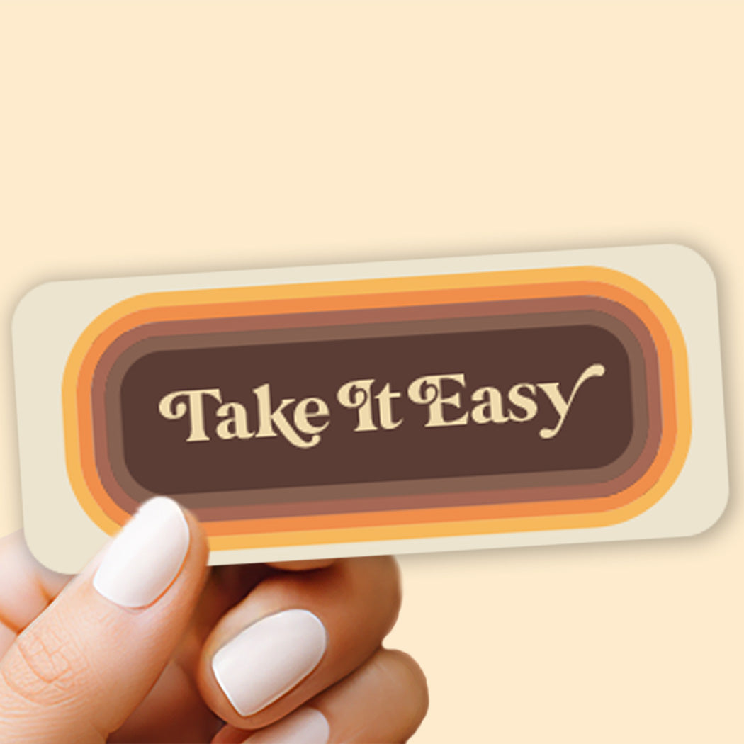 Take It Easy Rectangle Bumper Sticker