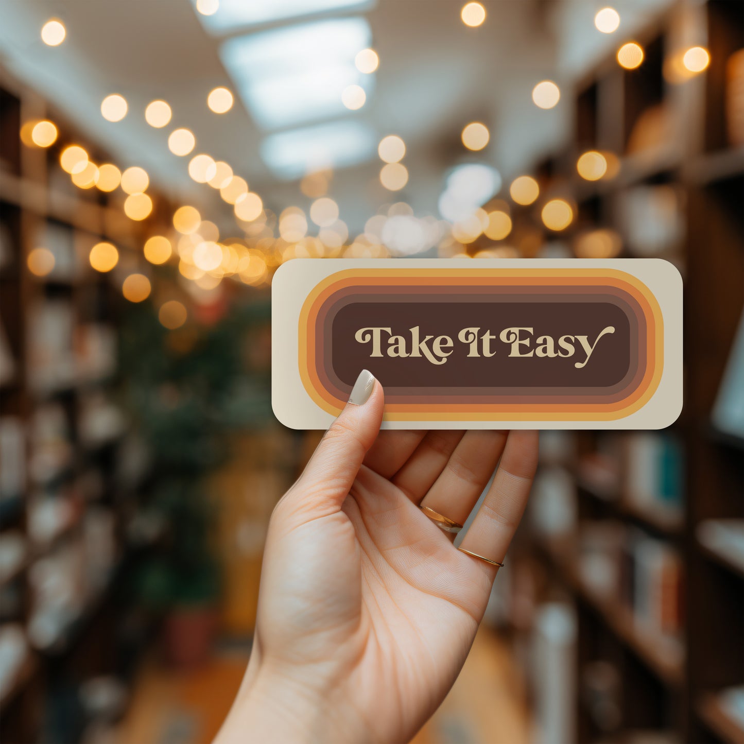 Take It Easy Rectangle Bumper Sticker