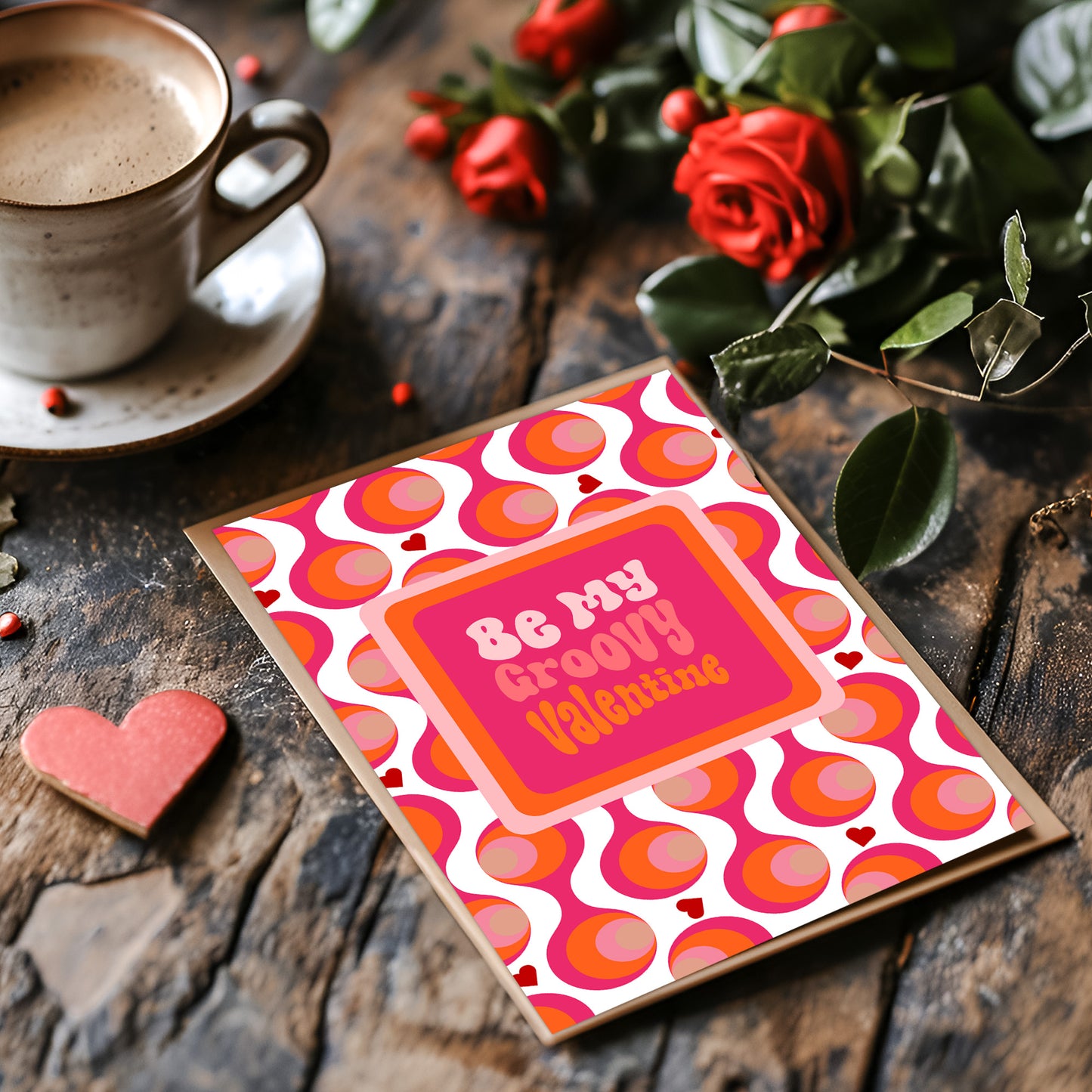 Be My Groovy Valentine Card