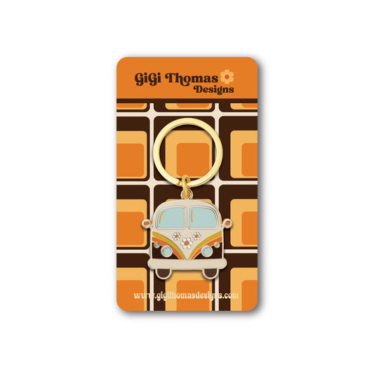 Retro Bus Keychain