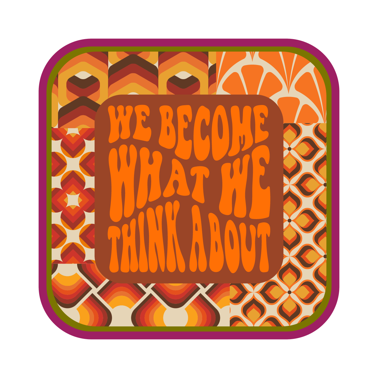 We Become What We Think About Bumper Sticker