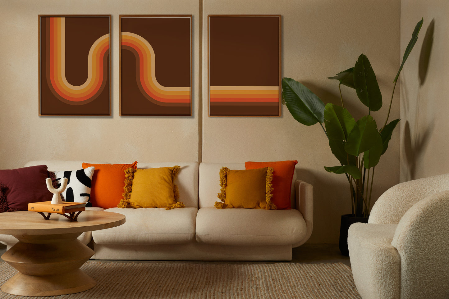 3 Frame Wave Print