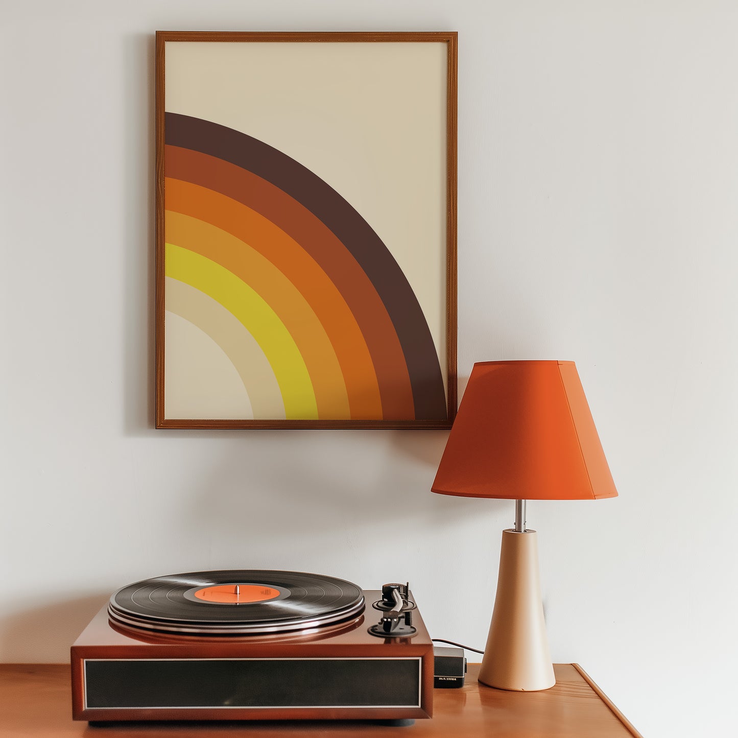 70's Half Rainbow Print