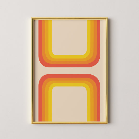 70's Half Rectangle Print