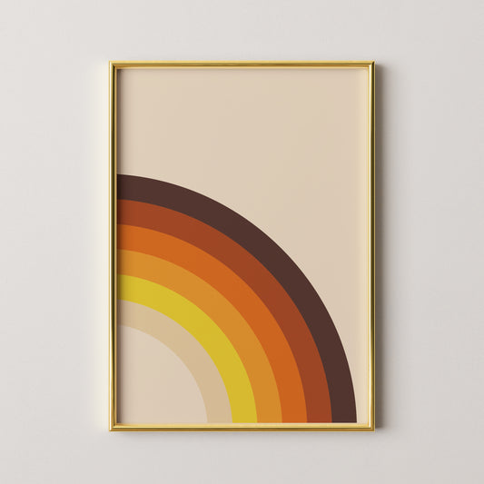 70's Half Rainbow Print