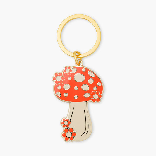 Orange Mushroom Keychain