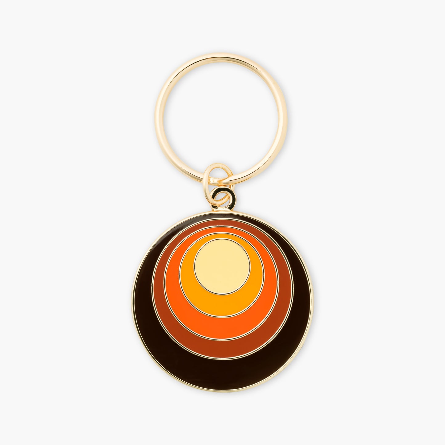 Orange and Brown Circles Keychain