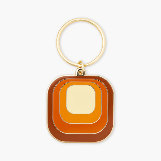 Orange Squares Keychain