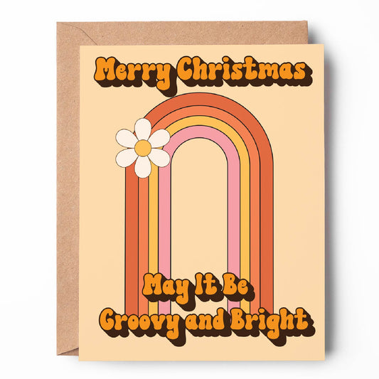 Merry Christmas May It Be Groovy and Bright Card