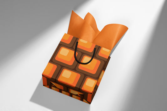 Orange Squares Gift Bag