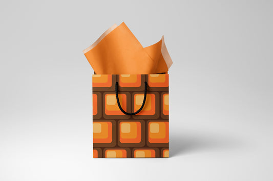 Orange Squares Gift Bag
