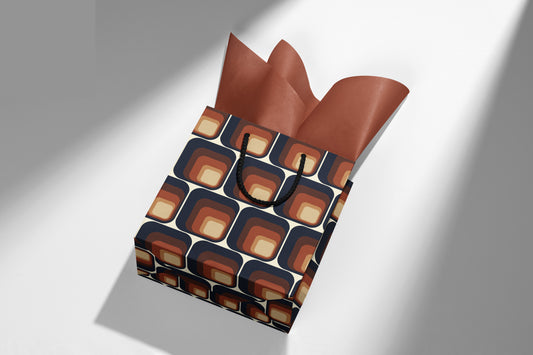 Brown Squares Gift Bag