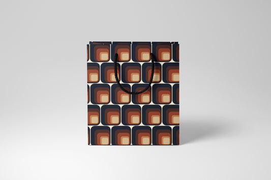Brown Squares Gift Bag