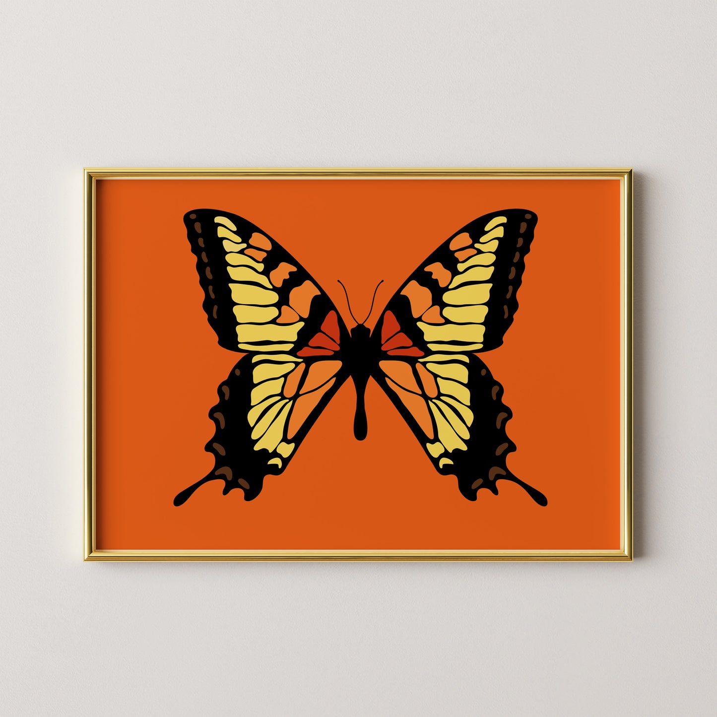 Orange Butterfly Print