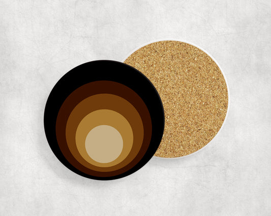 Brown Circles Coaster