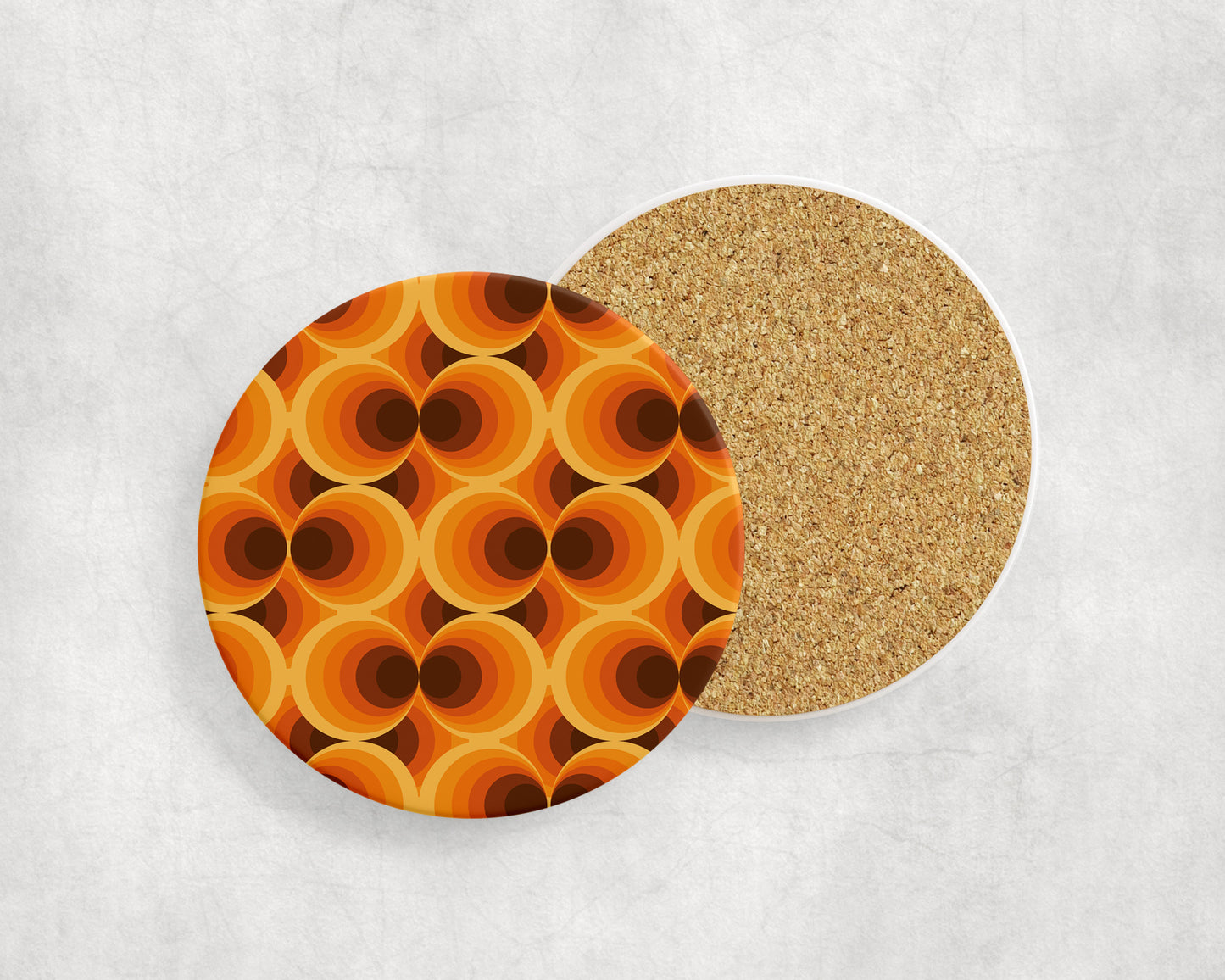 Orange Circles Coaster