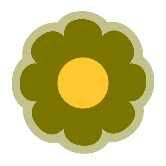Green Flower Bumper Sticker