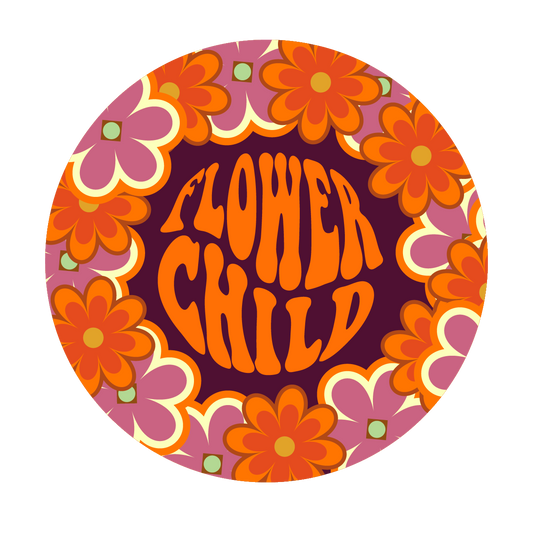 Flower Child Purple Bumper Sticker