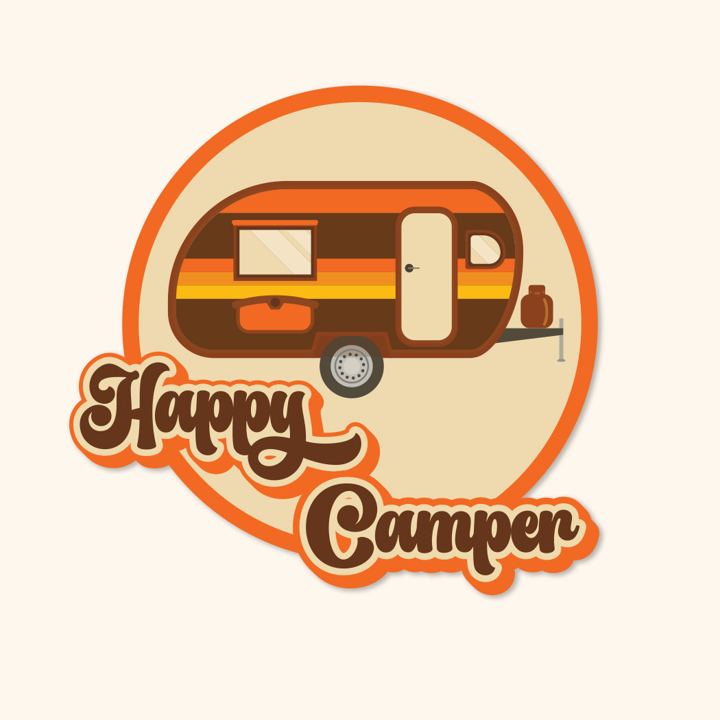Happy Camper Sticker