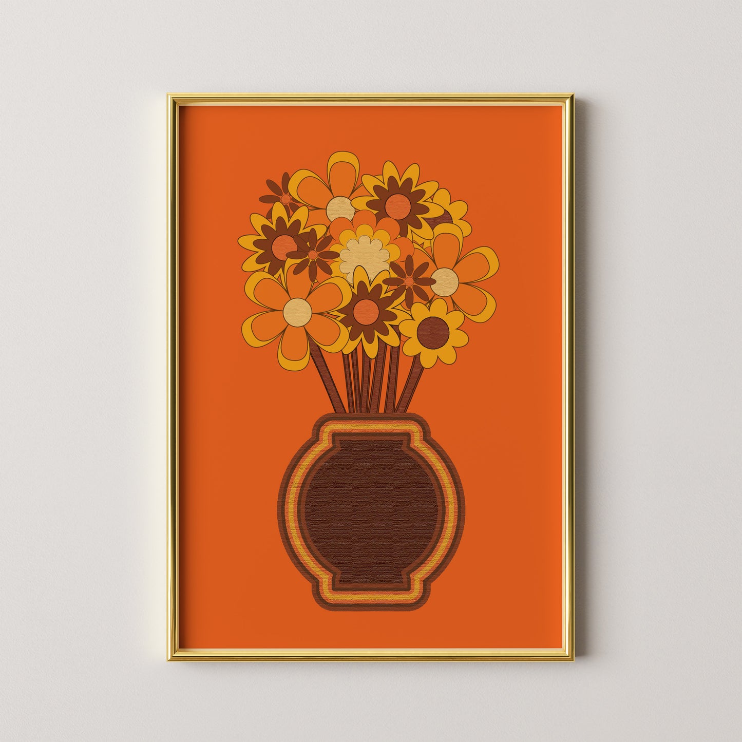 Orange Bouquet Print