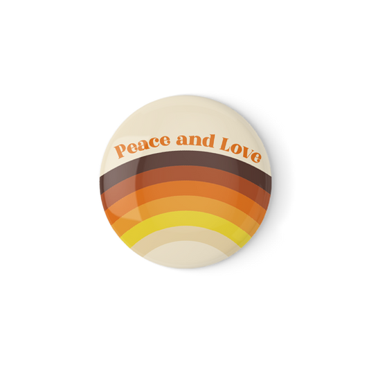 Peace and Love Pinback Button