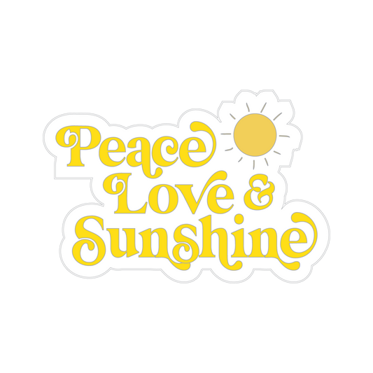 Peace Love & Sunshine Bumper Sticker