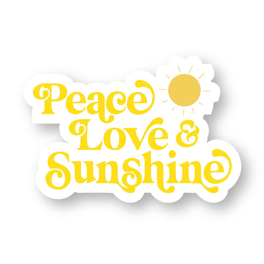 Peace Love & Sunshine Bumper Sticker