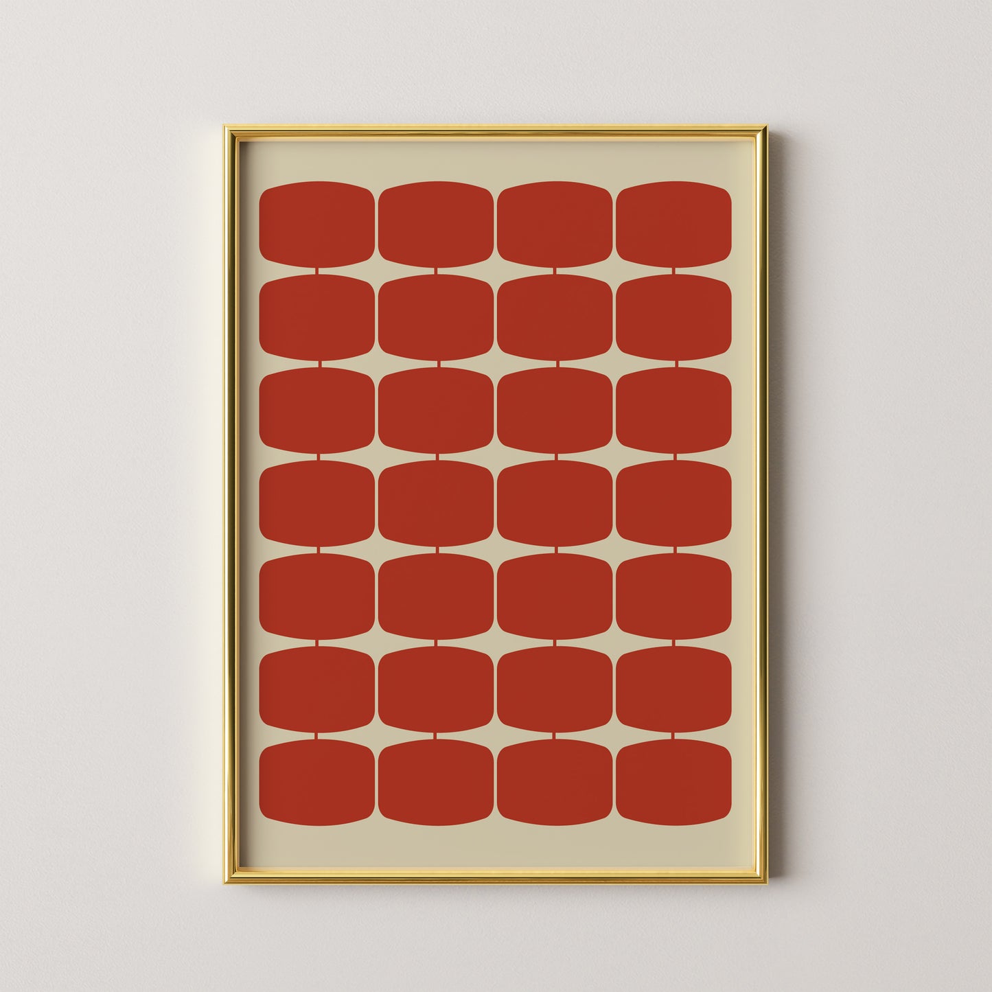 Red Squares Print