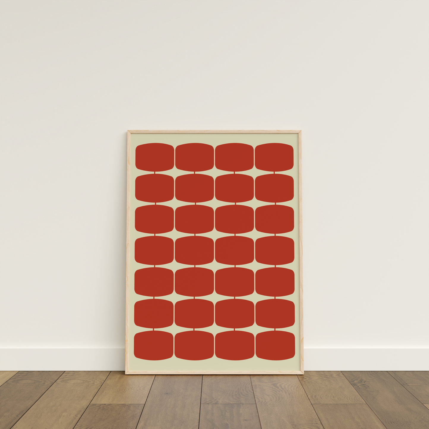 Red Squares Print